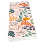 Terafeels Floral Runners for Hallways 2x6 Kitchen Runner Rugs Non Skid Washable Non-Slip Laundry Room Rug Throw Low-Plie Entryway Rug Leaf Print Carpet Runner for Bedroom Bathroom Living Room, 36180