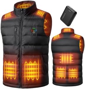 KOVNLO Men’s Heated Vest with Battery Pack Included, Lightweight USB Rechargeable Electric Vest, 3 Adjustable Temp Levels for Winter Outdoor