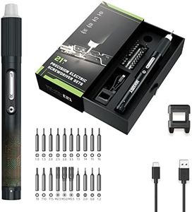 JAKEMY Cordless Electric Screwdriver,Upgraded 3 Gear Adjustable Torque Screwdriver kit Magnetic Precision Power Screwdriver with LED light USB Rechargeable Portable Laptop Screwdriver Repair Tool Kit