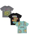 Nickelodeon Teenage Mutant Ninja Turtles Little Boys 3 Pack Graphic T-Shirts Multicolored 7-8