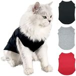 Dog Shirts Pet Clothes Blank Clothing, 3pcs Puppy Vest T-Shirts Cat Apparel Vests Cotton Doggy Shirt Soft and Breathable Outfits for Small Extra Small Medium Large Dogs