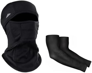 Balaclava Ski Mask - Winter Face Mask for Men & Women & Sun Protection Sleeves Black - UV Arm Sleeves for Men and Women for Sports