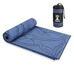 Number-one Yoga Towels, Super Soft Non Slip Hot Yoga Mat Towel Water Absorption and Quick Dry, Microfiber Print Stretch Yoga Towel with Storage Bag Ideal for Sports Pilates and Gym, 72.8'' x 24.8''