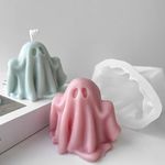 Halloween Mold Ghost Soap Mold Ghost Mold Resin Casting Mold Resin Making Molds Silicone Mold for Candle Home Decorate Mold 3D Animal Mold Candle Making Mold