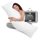 Rohi 5ft Full Body Pillow with White Pillowcase–Hollowfibre Filling – Orthopaedic 19"x 60" King Bed Size Long Pillow – Bolster Pillow for Maternity, Back & Neck Support –Side Sleeper pillow