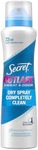 Secret Outlast Dry Spray Antiperspirant Deodorant for Women, Sweat & Odor Protection, PH Balancing Minerals, Invisible Instant Dry, Completely Clean Scent, 4.1 oz