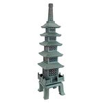 Design Toscano EU7430 The Nara Temple Pagoda Asian Decor Garden Statue, Large 71 cm, Polyresin, Verdigris Green Bronze