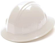 Pyramex White Full Brim Style 4 Point Ratchet Suspension Hard Hat