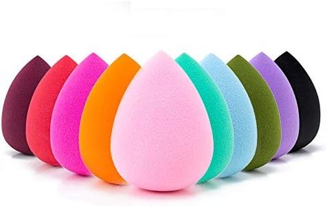 MAGMAC 10 Pcs Perfect Makeup Sponge Set Blender, Beauty Sponge Makeup Blender Flawless for Liquid,Multi-colored Makeup Sponges