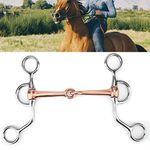 HEEPDD Horse Snaffle Stainless Steel Snaffle Bit Training Stiff-Bit with Red Copper Mouth