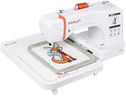 PooLin EOC06 Embroidery Machine,7" Touchscreen,7.9"x11" Hoop Area,Computerized Home Embroidery Machine for Beginners Gifts,200 Built-in Designs,USB & Wireless,Software,4 Hoops,Thread,Bobbin,Stabilizer