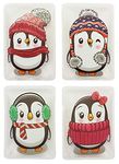 Hand & pocket warmer - colourful penguins, set of 4