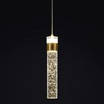 Epinl Gold Pendant Light Fixtures - Crystal Pendant Light for Kitchen Island Lighting 4000K LED Modern Adjustable Chandelier Hanging Bubble Pendant Lighting for Bedroom Living Room Dining Room