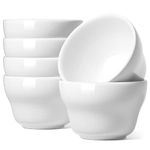 Le Tauci Dessert Bowls 8 Ounce Bouillon Cup Small Bowls for Dessert Soup Dipping Sauce Coffee Cupping - Set of 6, White