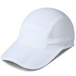 GADIEMKENSD Folding Running Man Hat,Visors Sport Cap Summer Mesh Quick-Drying Hat Women Baseball Cap Hiking Breathable Waterproof Trucker Hat Unisex White