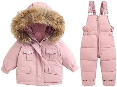 Tumaron Toddler girls Snowsuit Kids Snow Pants And Jackets Bib Winter Clothes Baby Coat