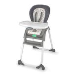 Ingenuity Full Course 6-in-1 High Chair - Baby to 5 Years Old, 6 Convertible Modes, 2 Dishwasher Safe Trays - Milly