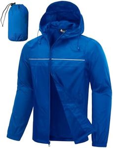 SWISSWELL Rain Jacket Men Waterproof Windbreaker, Lightweight Hooded Raincoat for Daily Casual