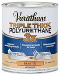 Rust-Oleum 304588 Varathane Triple Thick Polyurethane Wood Varnish Water Based (Matte Finish, 946ml)