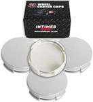 InTimesAuto 63MM 2.5 Inch Wheel Center Caps Rim Wheel Center Hub Caps, Pack of 4 Silver