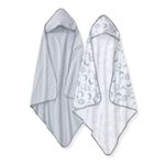 Burt's Bees Baby - Hooded Towels, Absorbent Knit Terry, Super Soft Single Ply, 100% Organic Cotton