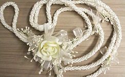 Beautiful All Ivory Intertwine Embellishment Accent Rope Migajon Lazo Wedding Lasso Traditional Lazos De Boda Tradicional Bridal Gift Box