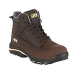 JCB - Men's Safety Boots - Workmax Chukka Work Boots - Nubuck - Durable and Protective - Ideal for Work Environments Workwear - Size 11 UK, 45 EU - Brown