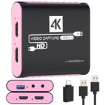 Capture Card with 4K HDMI Passthrough,USB 3.0 Audio Video Capture Card for Windows/Mac OS OBS/Twitch/YouTube/Tiktok Live Streaming and Recording,for Switch/PS5/Xbox/PS4/Steam Deck/PC/Camera