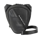 SHIMA DIVISION HIP BAG Motorcycle Leg Bag Men Women Motorbike Hip Reflective Waterproof Pocket Drop Thigh Satchel Pouch Holster Straps Waist Fanny Pack (Black, 2 Liters)