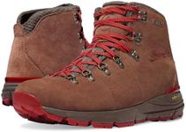 Danner Mountain 600 Waterproof Hiking Boots for Men - Lightweight, Durable Upper, Breathable Lining, Triple-Density Footbed & Vibram Traction Outsole, Brown/Red - 10.5 D