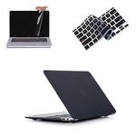 RUBAN&8482 3 in 1 MATTE Hard Case Cover and Keyboard Cover with LCD Screen Protector for MacBook Air 13" (Model A1369 and A1466) (BLACK)