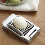 Egg Slicer for Hard Boiled Eggs, Stainless Steel Wire, Heavy Duty Aluminium Egg Cutter Dishwasher Safe for Egg, Strawberry, Soft Fruit (1pcs Silver)