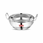 Camro Stainless Steel Kadhai Induction Bottom, 5.5 LTR, Silver, Standard