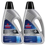 2 x Bissell Wash & Protect Pro Carpet Cleaner - 1.5 Litre 1.5L Concentrated Formula for Carpet Cleaning Machines - Contains Scotch guard.