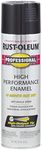 Rust-Oleum 7579838 Professional High Performance Enamel Spray Paint, 15 Oz, Gloss Black