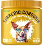 Turmeric Curcumin Hip & Joint Dogs Supplement Anti-Inflammatory Support for Arthritis & Mobility with Collagen & BioPerine Pain Relief Antioxidant Digestive Cardiovascular and Liver Health 120 Chews