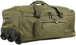 Miramrax Travel Duffle Bag With Wheels Extra Large Rolling Duffel Bags for Tactical Military Deployment Camping Weekender Traveling Luggage Roller Wheeled Bag Trolley Bag for Sports Outdoor, Green