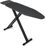 Duwee Ironing Board (43x13 in) with Solid Iron Rest Holder (Metalized), 7 Height Adjustable Options, Foldable T-Leg and Non-Slip Feet, Anti-Collapse Child Locks