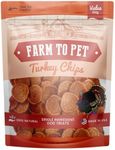 Farm To Pet Dog Training Treats - Turkey Chips, Single Ingredient, Lean, All Natural, Healthy Dog Treats for Small, Medium, Large Dog Breeds, & Puppies, Made in USA