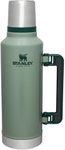 Stanley Classic Vacuum Insulated Wide Mouth Bottle - Charcoal - BPA-Free 18/8 Stainless Steel Thermos for Cold & Hot Beverages - 2 QT