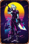 Final Fantasy VII 7 Cloud Final Fantasy Poster Retro Metal Sign Vintage Tin Sign for Cafe Bar Home Wall Decor 12 X 8 inch