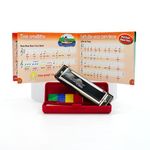 Rainbow Colours Harmonica for Kids - 4 Hole Sticker Kids Harmonica, Playbook and Completion Certificate for Musical Educational Toys for Kids Harmonica - 4 Hole Easy Play Harmonica