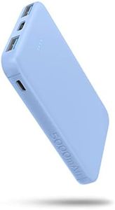 VANYUST S22 Portable Charger, Power Bank, 5000mAh External Battery Pack Compatible for iPhone 15 14 13 12 11 X Samsung S22 S21 Google iPad etc(Blue)