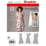 Simplicity AA 10-18 (UK) /36-44 (EU) Sewing Pattern 2247 Misses and Plus Amazing Fit Dresses,White