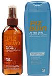 Piz Buin DUO Tan Accelerating Oil F30 x 150ml + Cooling Aftersun Lotion with Aloe Vera and Mint extract 200ml