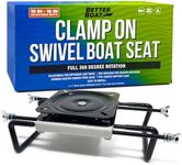 Clamp On Boat Seat Swivel Clamp for Jon Boat Accessories Fishing Bass Boats Mount Base Seat Jon Boat Seat Clamp with Swivel Aluminum Portable Boat Seats Stand Mounting Kit Bracket Bench Hardware