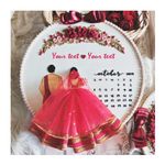 Candy Colors - (Save The Date) Customized Embroidery Hoop Gift for Birthday,Anniversary,Marriage,Spacial Gift, Date Gifts (10 Inch)