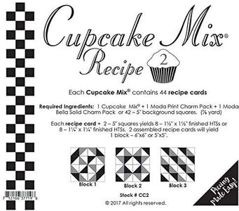 Moda Cupcake Mix Recipe Foundation Paper Pattern Pad #2