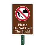 SmartSign 10 x 7 inch “Please Do Not Feed The Birds” LawnPuppy Yard Sign and 18 inch Stake Kit, 40 mil Laminated Rustproof Aluminum, Multicolor, Set of 1