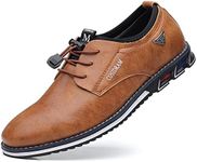 COSIDRAM Mens Casual Shoes Loafers Moccasins Walking Formal Shoes Business Dress Fashion Yellow 8